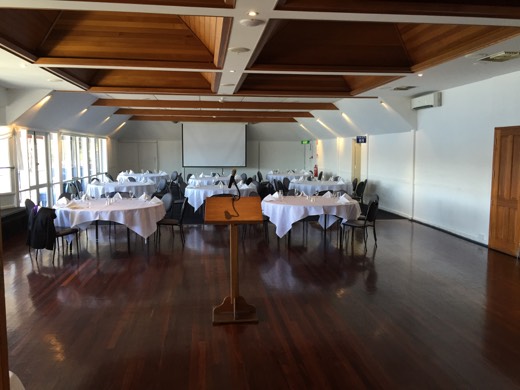 The East Fremantle Yacht Club room set up before the HAA 2015 celebration.