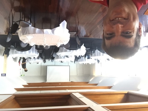 Gary in the East Fremantle Yacht Club room before guests arrived for the HAA celebration.