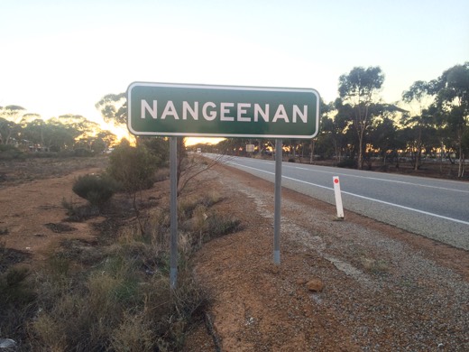 Start point for the Day 6 catch-up walk into Merredin