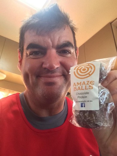 Gary holding the last pack of Amazeballs on Day 26