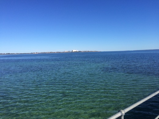 Clear blue water at Ceduna on the rest day