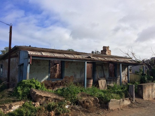 Old building beside the route through Lochiel.