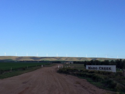Mero Creek road scene during Day 61 in South Australia.