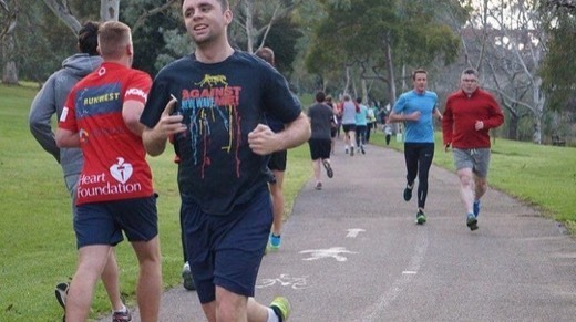 A chat during Torrens parkrun on the Adelaide rest day.