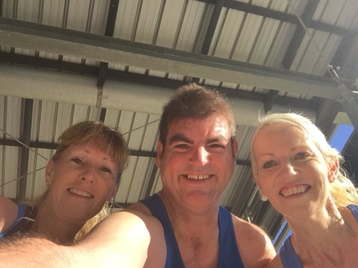Gary with Karen and Nic at Rocks Riverside parkrun.