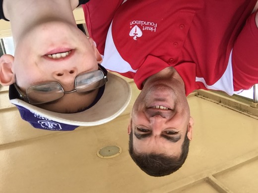 Gary and his son smiling together at Australia Zoo.
