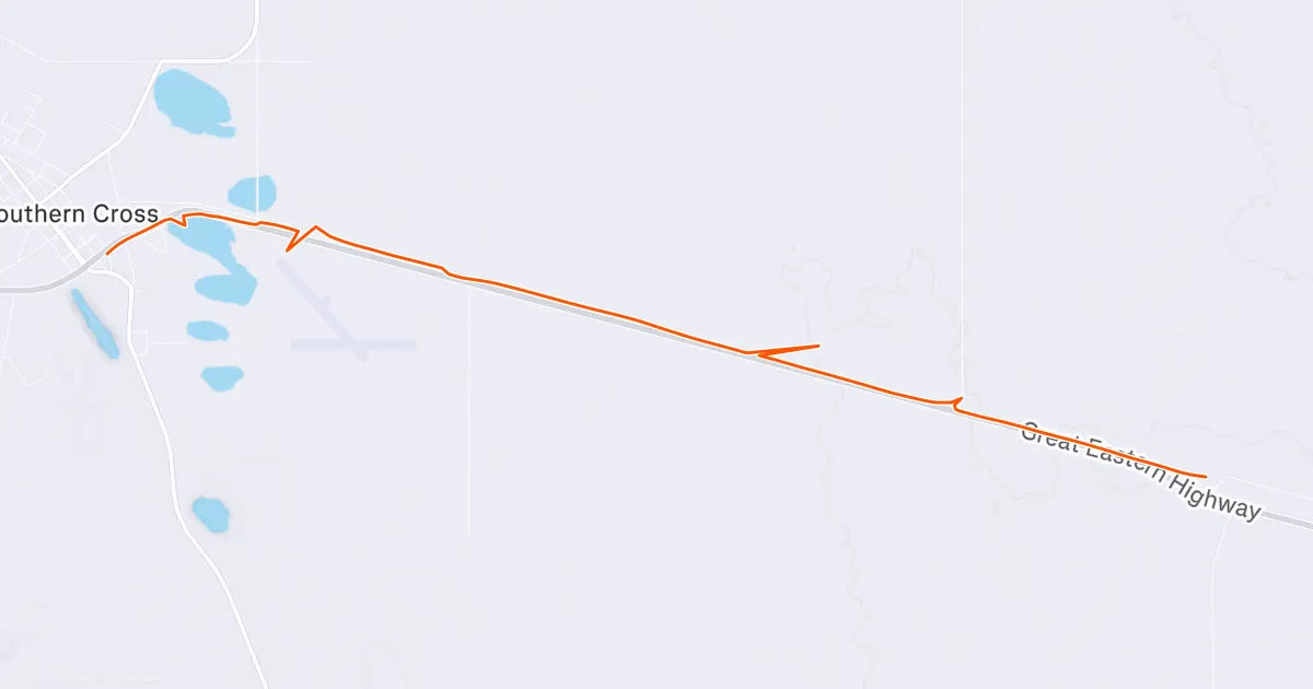 Strava route map for Day 10 session 1