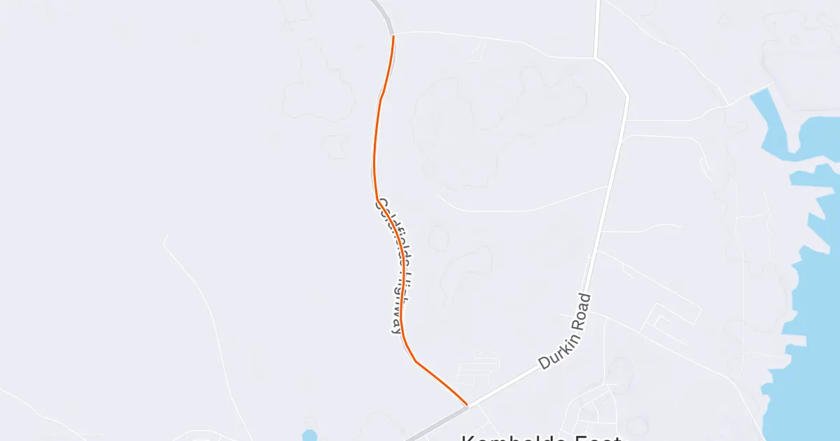 Strava route map for Day 17 session 6